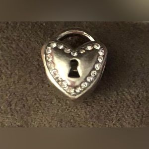 Kay jewelers 925 heart padlock charmed memories bead with swarovski crystals